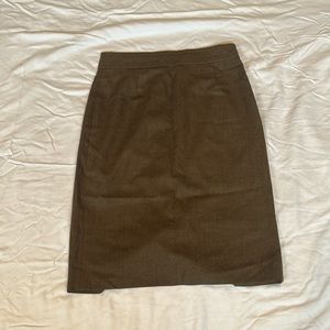 J. Crew Brown Pencil Skirt
